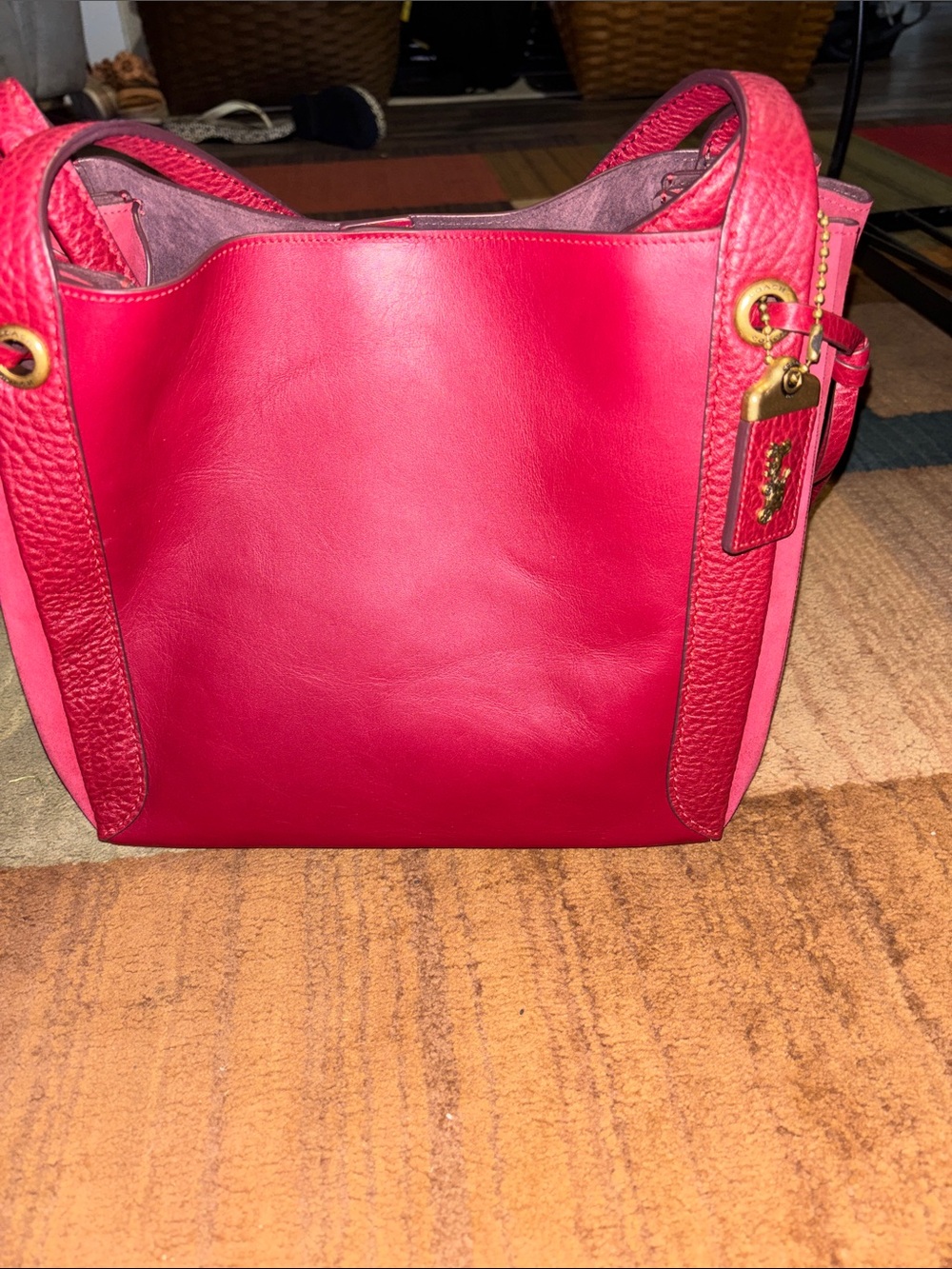 Coach Red Leather Women's Shoulder Bag - Unbranded